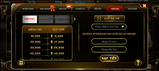 Những điều cần lưu ý khi nạp tiền VICCLUB